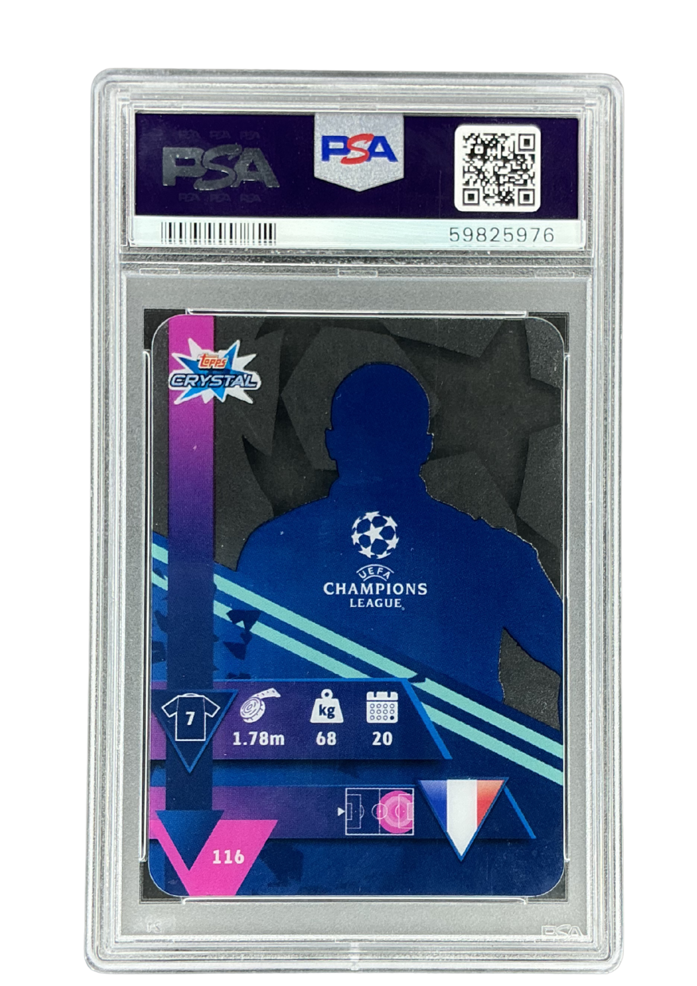 2019 Topps UCL Crystal Kylian Mbappe PSA 10 #116
