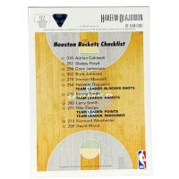 1991 Upper Deck Collecter's Choice Hakeem Olajuwon #92 Back
