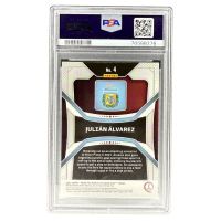2022 Prizm World Cup Qatar Julian Alvarez RC #4 PSA 10 Backside