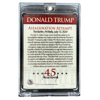 2024 Merrick Mint Donald Trump Assassination Attempt Card Backside
