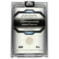2024 Topps Chrome Black Star Wars Perrin Fertha #ALS-AM Auto /99 Backside