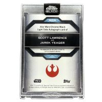 2024 Topps Chrome Black Star Wars Jarek Yeager #ALS-SL Auto /50 Backside