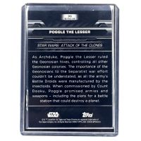 2024 Topps Chrome Black Star Wars Poggle The Lesser #99 /199 Backside