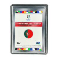 2024 Topps Jose Mourinho Platinum Euro Cristiano Ronaldo / Luis Figo Portugal Backside