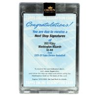 2025 Topps Chrome Baseball Will Riley Signature Redemption Card