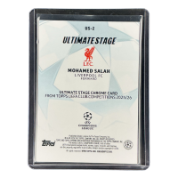 2025 Topps Chrome UEFA Champions League Mohamed Salah Ultimate Stage #US-2 Backside