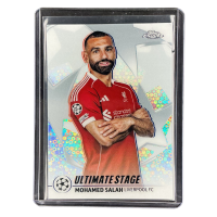 2025 Topps Chrome UEFA Champions League Mohamed Salah Ultimate Stage #US-2 Front