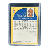 1990 NBA Hoops Sealed Pack Tim Hardaway RC Golden State Warriors #113
Back