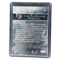 2014 Rittenhouse Game Of Thrones Lord Commander Mormont #49 Back