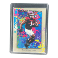 2024 Upper Deck Goodwin Champions Evan Stewart Splash Of Color Football #117 Front