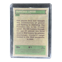 2025 Topps Heritage Francisco Lindor Mets Perfect 10 #P10-13 Back