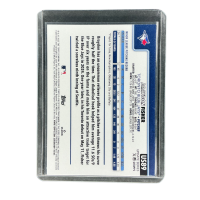 2025 Topps Update Braydon Fisher RC Blue Jays #US89
Back