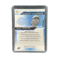 2023 Upper Deck Goodwin Champions Maria Sharapova Tennis #82 Back