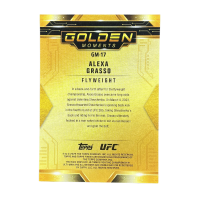 2025 Topps Finest UFC Alexa Grassd Golden Moments #GM-17 Back