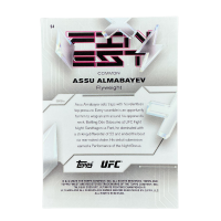 2025 Topps Finest UFC Assu Almabayev RC /200 #94 Back