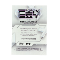 2025 Topps Finest UFC Norma Dumont /50 Auto #FA-NT Back
