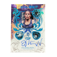 2025 Topps Royalty UFC Julianna Pena Supreme Royalty Signatures /1 Auto Fighter-Worn Memorabilia #SUR-JP Front