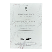 2025 Topps Royalty UFC Reinier de Ridder RC /99 Auto Fighter-Worn Memorabilia #RRA-RR Back