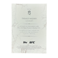 2025 Topps Royalty UFC Thiago Moises Royalty Autographs /99 Auto #RY-TM Back