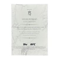 2025 Topps Royalty UFC Vitor Prtrino RC Pursuit Of Greatness /99 Auto #POG-VP Back