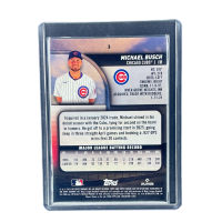 2025 Topps Stadium Club Baseball Michael Busch Lime Green Parallel #3
 Back