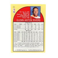 1990 NBA Hoops Glenn Rivers #32 Back