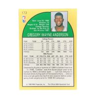 1990 NBA Hoops Greg Anderson #173 Back