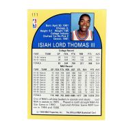 1990 NBA Hoops Isiah Thomas #111 Back
