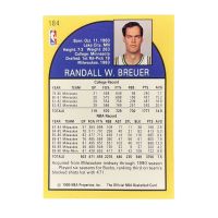 1990 NBA Hoops Randy Breuer #184 Back