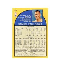 1990 NBA Hoops Sam Bowe #194 Back