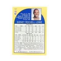 1990 NBA Hoops Sidney Lowe #187 Back