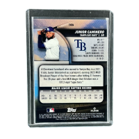 2025 Topps Stadium Club Baseball Junior Caminero Lime Green #146
 Back