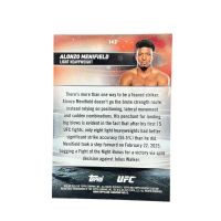2025 Topps Stadium Club UFC Alonzo Menifield Green #142 Back