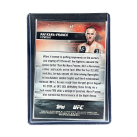 2025 Topps Stadium Club UFC Kai Kara-France #67 Back