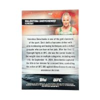 2025 Topps Stadium Club UFC Valentina Shevchenko Green #156 Back