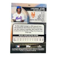 2025 Topps Stadium Club Baseball Luisangel Acuna RC #115
Back