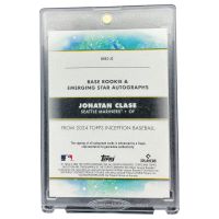 2024 Topps Inception Baseball Jonatan Clase RC /199 Auto #BRES-JC
Back