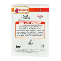 2024-2025 Topps Merlin UCC Xavi Simons #75 Back