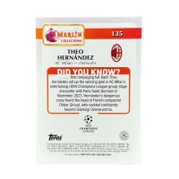 2024-25 Topps Merlin UCC Theo Hernandez #135 Back