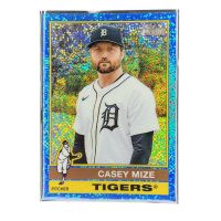 2025 Topps Heritage Casey Mize Parallel Blue Sparkle #598 Front