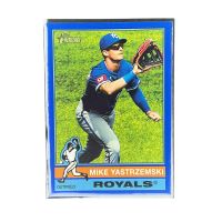 2025 Topps Heritage Mike Yastrzemski Blue Border #696 Front