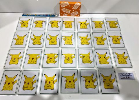 1998 Tomy Pokemon Pikachu 27 Card Poses Deck Front