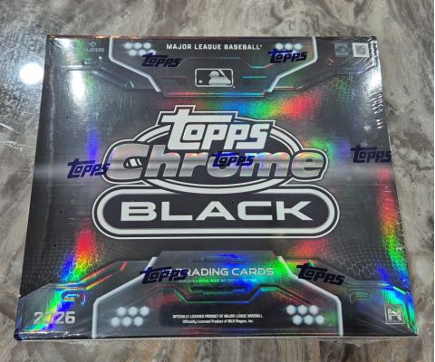 Topps Chrome Black Baseball 2026 Factory Sealed Box  Front