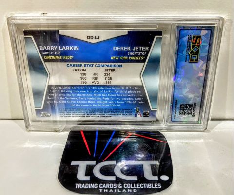 2011 Topps Barry Larkin, Derek Jeter Diamond Duos #DK-LJ SQC 9 Back