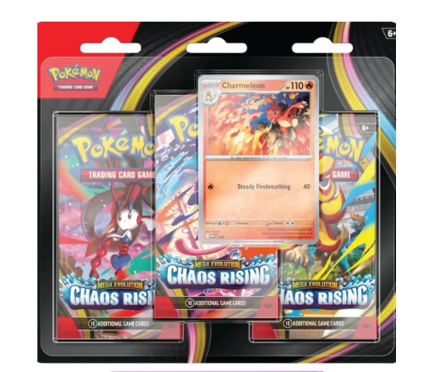 2026 Pokemon Mega Evolution Chaos Rising 3-Pack Blister