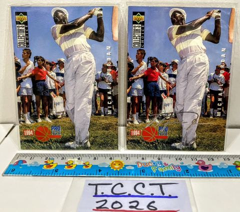 1994 Collector's Choice Michael Jordan Pro Files #204 Golf SET Base + Fascimile Signature Front