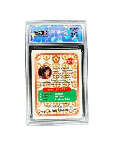 1997 Futera David Beckham Fan Selection Manchester United #SE10 SQC 9.5 Back