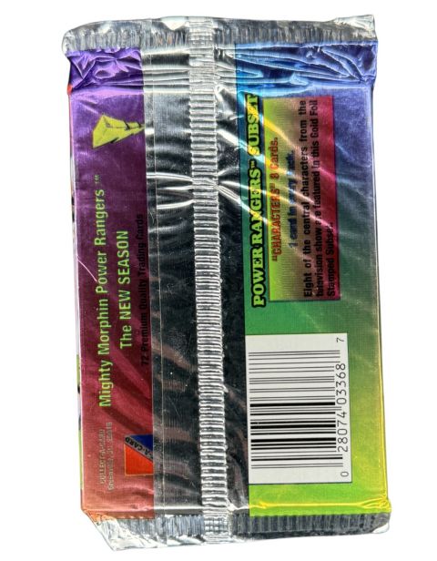 1995 Collect-A-Card Power Rangers Mighty Morphin New Season Factory Sealed Pack Back