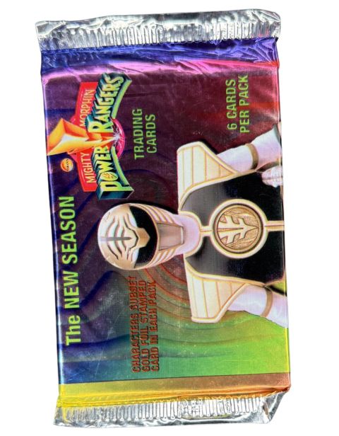 1995 Collect-A-Card Power Rangers Mighty Morphin New Season Factory Sealed Pack Front