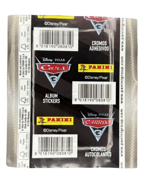 2017 Panini Disney Cars 3 Stickers Factory Sealed Back